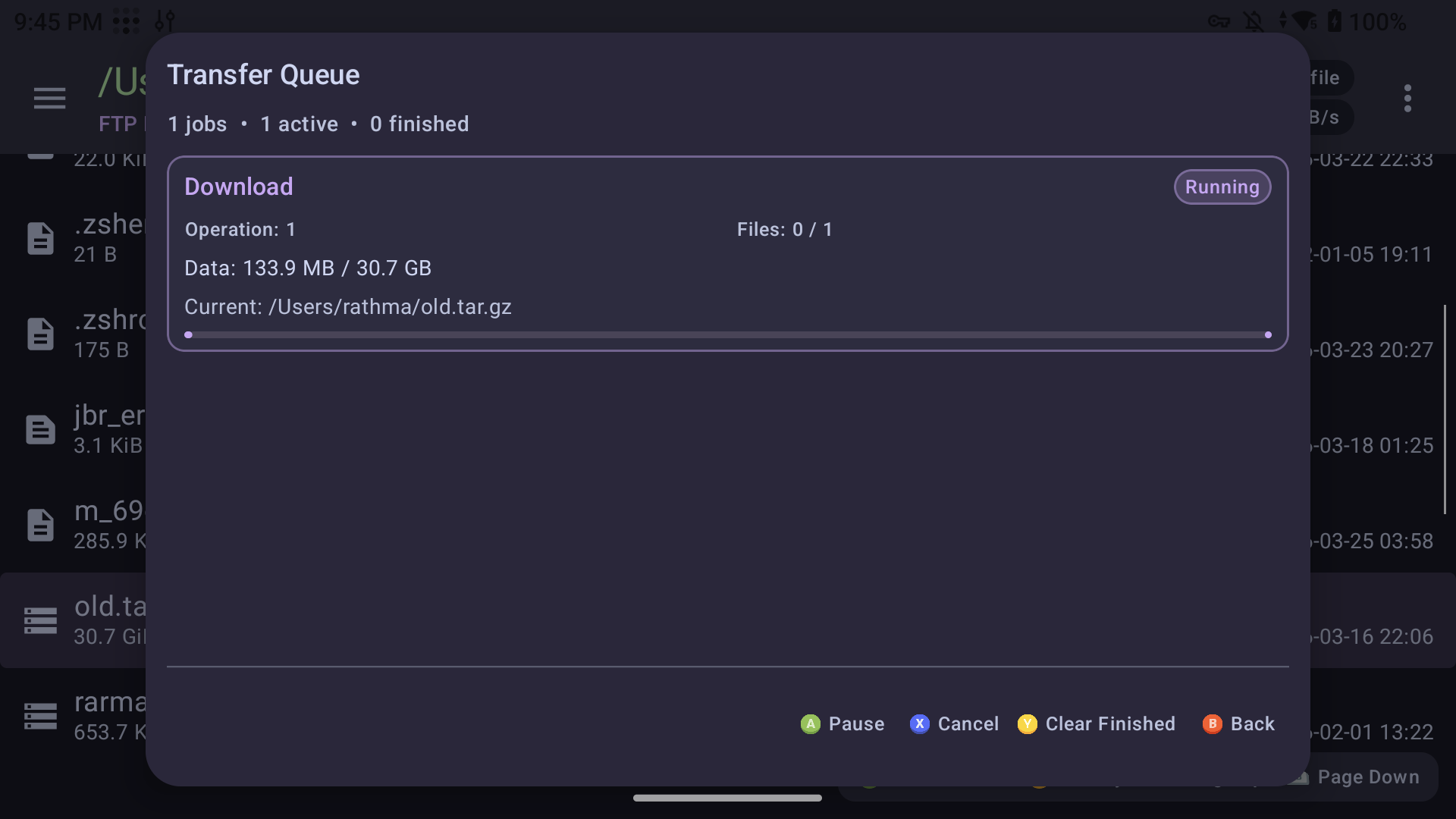 FTP Transfer screenshot